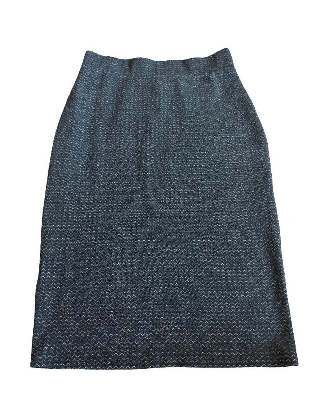 BCBGMaxAzria Pull-On Pencil Skirt Black White Stretchy Office Work Size Medium